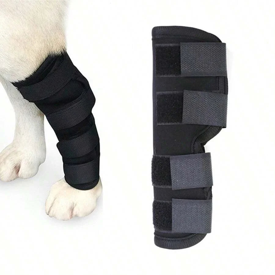 Dog Leg Brace for Knee Sprains Recovery - 1 Piece Preventative Chew and Licking Support Sleeve for Hock Joint Protection