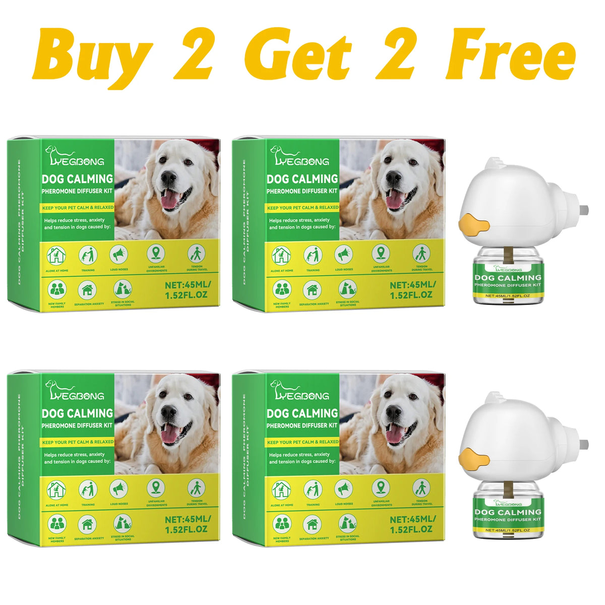 Dog Calming Diffuser Kit Relaxing anti Anxiety Relief New Environment Stress Preventing Urinary Incontinence Pet Soothing Liquid
