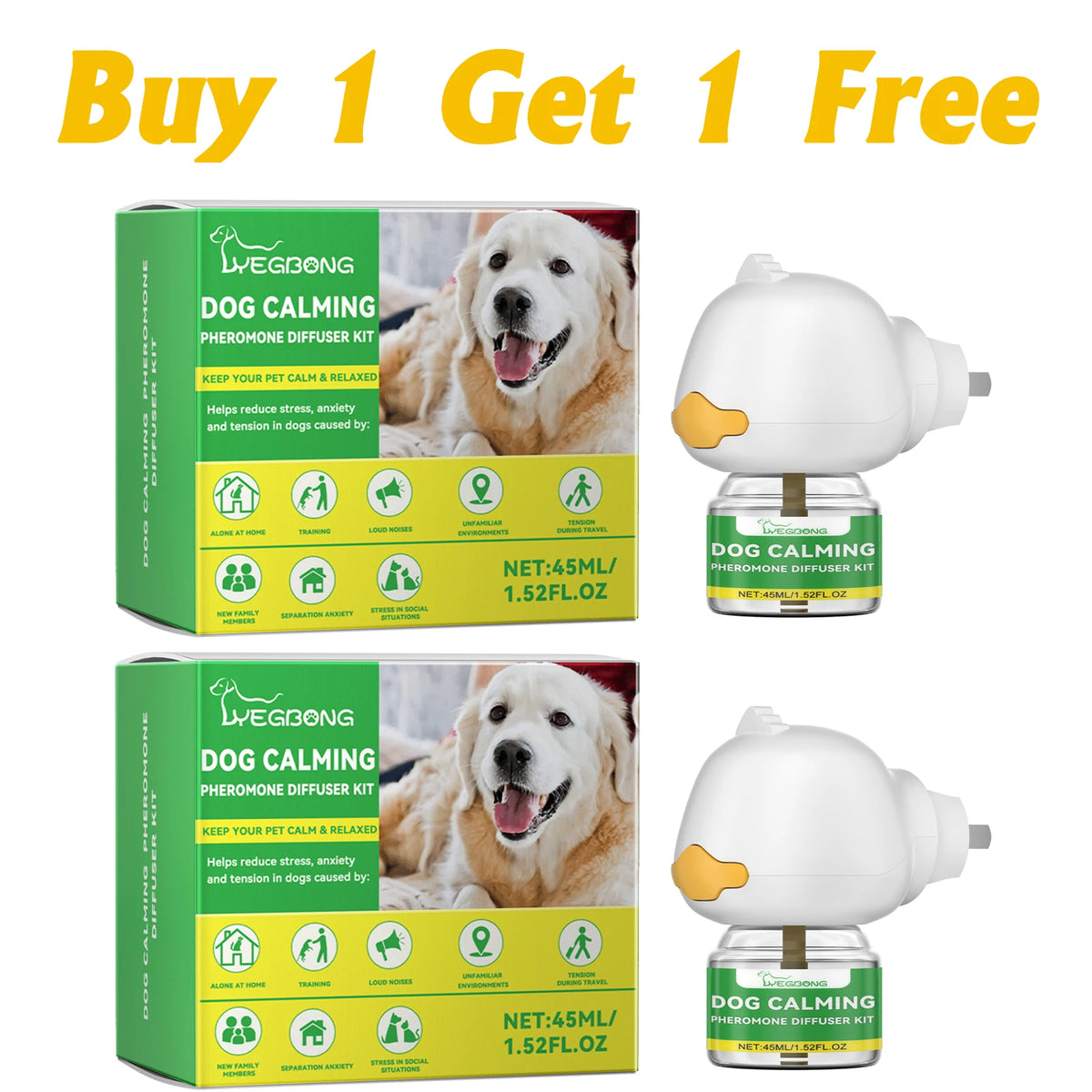 Dog Calming Diffuser Kit Relaxing anti Anxiety Relief New Environment Stress Preventing Urinary Incontinence Pet Soothing Liquid