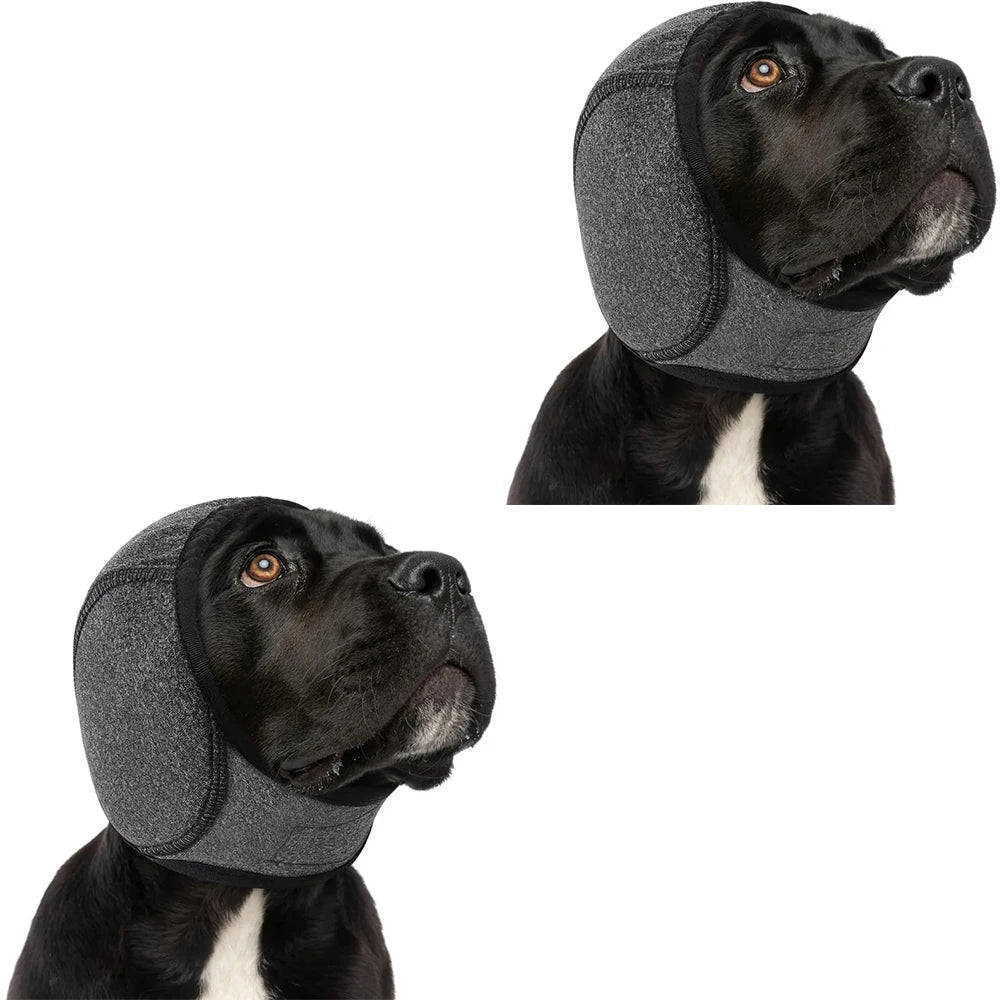 Anti Anxiety Dog Ear Muffs Hood Cover Noise Cancelling for Pets Prevent Head Shake during Grooming Force Dry Bath Trauma Care