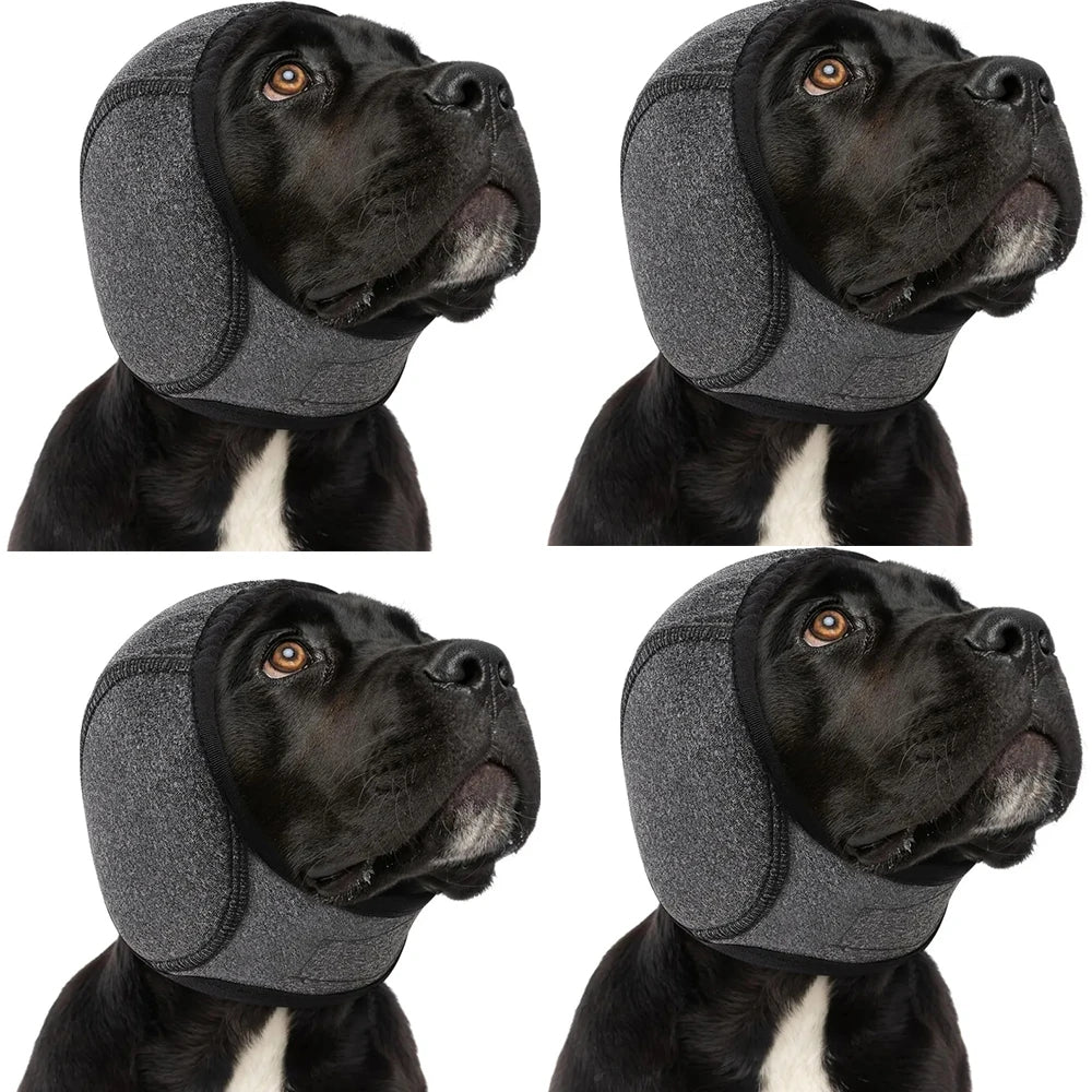 Anti Anxiety Dog Ear Muffs Hood Cover Noise Cancelling for Pets Prevent Head Shake during Grooming Force Dry Bath Trauma Care