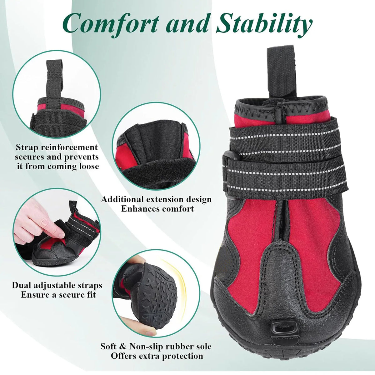 Dog Foot Brace Breathable Integrated Abrasion Proof Non Slip Sole Bottom Dog Boot Foot Protector for Outdoor