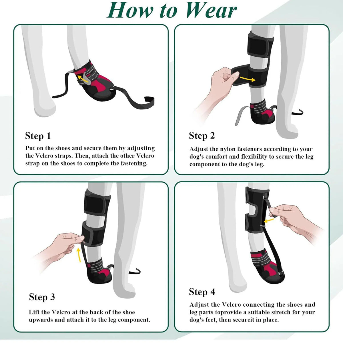 Dog Foot Brace Breathable Integrated Abrasion Proof Non Slip Sole Bottom Dog Boot Foot Protector for Outdoor