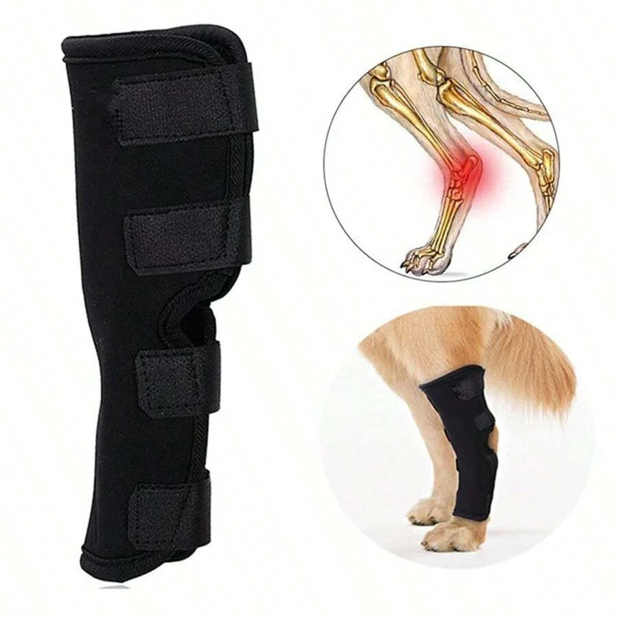 Dog Leg Brace for Knee Sprains Recovery - 1 Piece Preventative Chew and Licking Support Sleeve for Hock Joint Protection